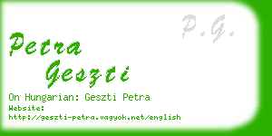 petra geszti business card